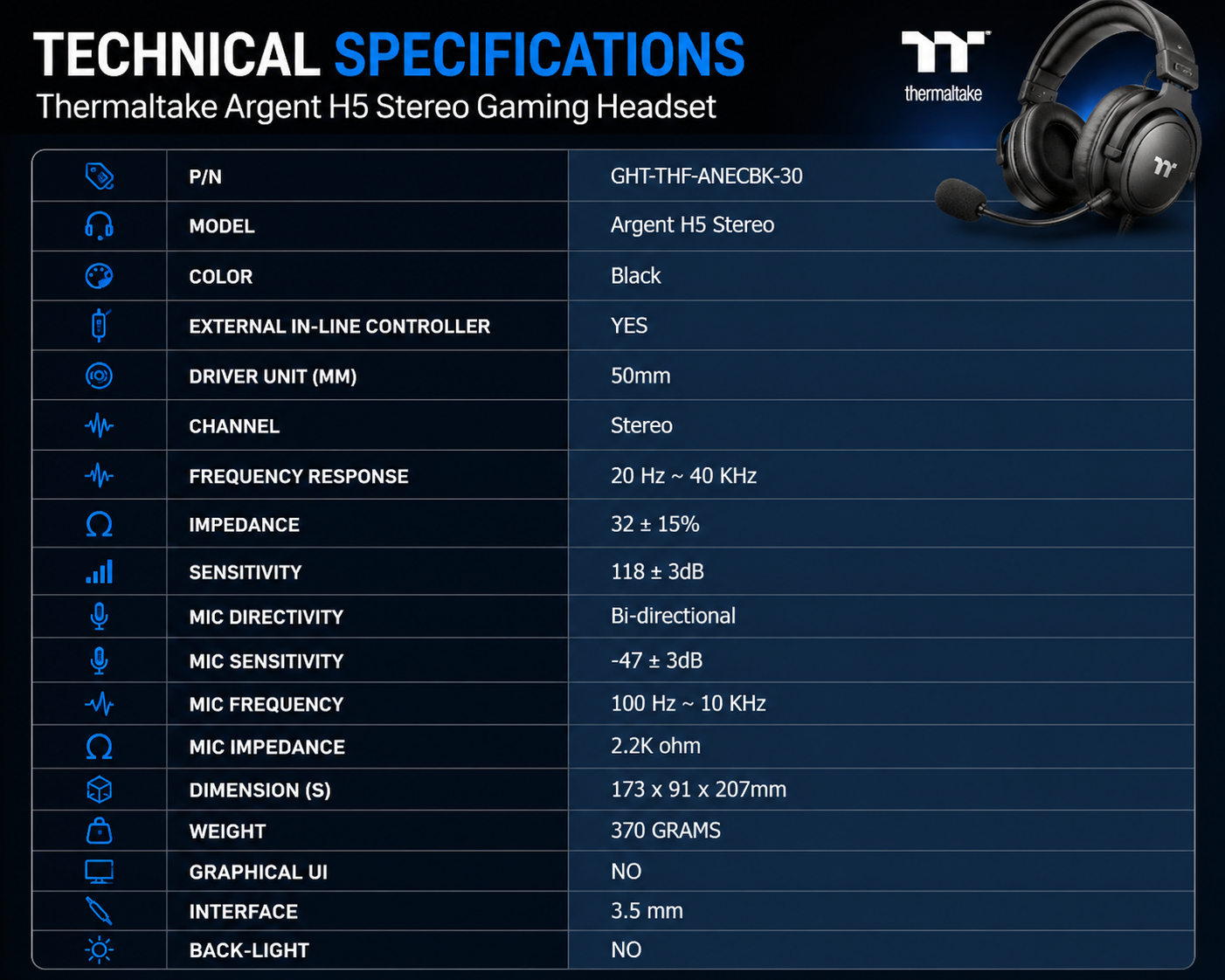Argent H5 Stereo Gaming Headset
